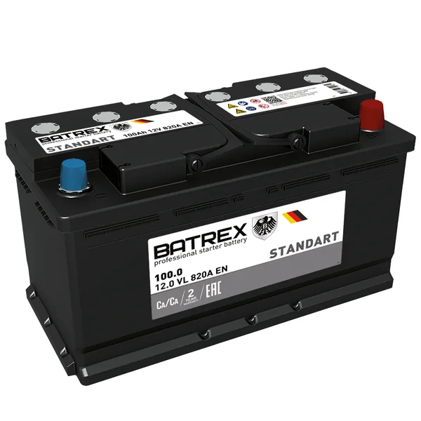 Аккумулятор BATREX STANDART 100 Ач 820 А (EN), обратная полярность, LN5
