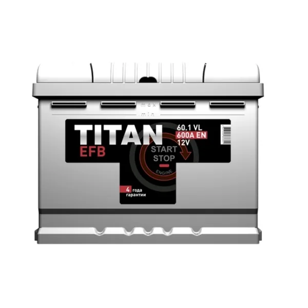 Аккумулятор TITAN 60 Ач 600 А (EN), прямая полярность, LN2