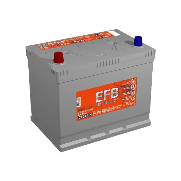 Аккумулятор TITAN Asia EFB 80 Ач 710 А (EN), обратная полярность, D26