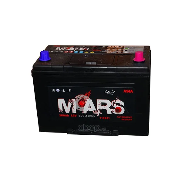Аккумулятор MARS 100 Ач 800 А (EN), прямая полярность, D31