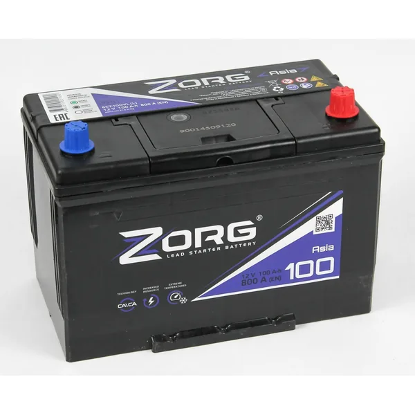 Аккумулятор ZORG 100 Ач 800 А (EN), обратная полярность, D31