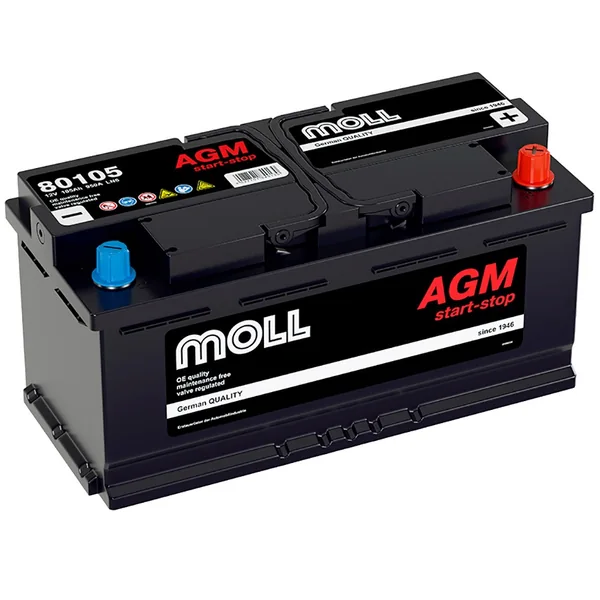 Аккумулятор MOLL 105 Ач 950 А (EN), обратная полярность, LN6