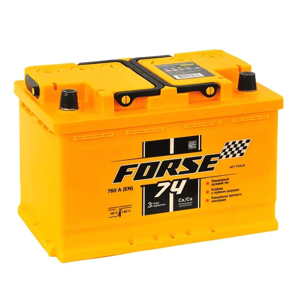 Аккумулятор FORSE 74 Ач 760 А (EN), обратная полярность, LN3