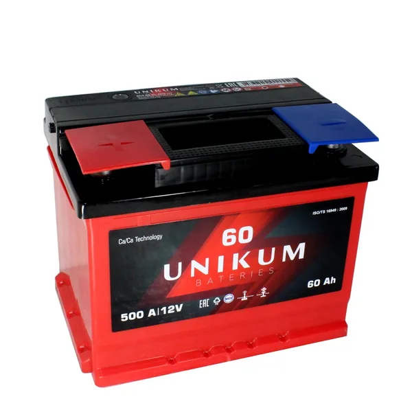 Аккумулятор UNIKUM 60 Ач 500 А (EN), прямая полярность, LN2