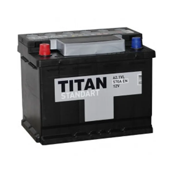 Аккумулятор TITAN Standart 62 Ач 550 А (EN), обратная полярность, LN2