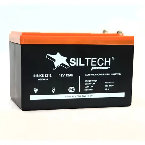 Аккумулятор SILTECH E-BIKE 6DZM-10 12 Ач, 151x101x99