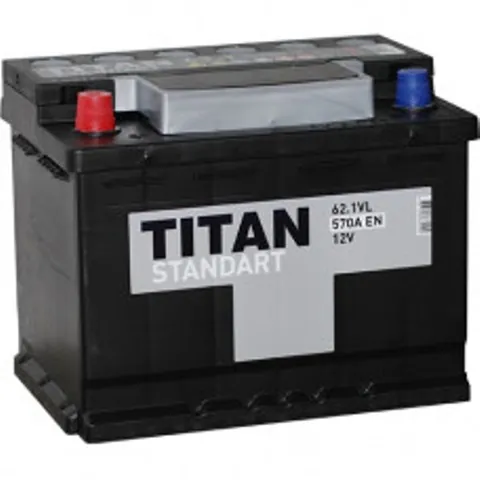 Аккумулятор TITAN Standart 62 Ач 560 А (EN), прямая полярность, LN2