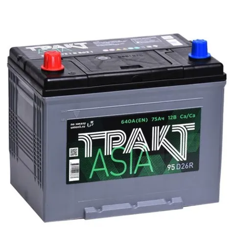 Аккумулятор ТРАКТ 75 Ач 640 А (EN), обратная полярность, D26