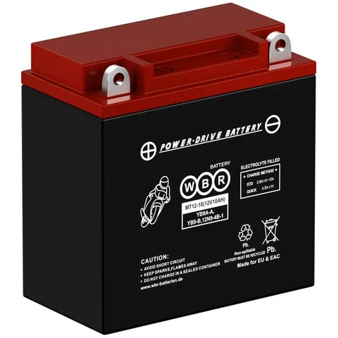 Аккумулятор WBR 10 Ач 120 А, прямая полярность, YB9-B