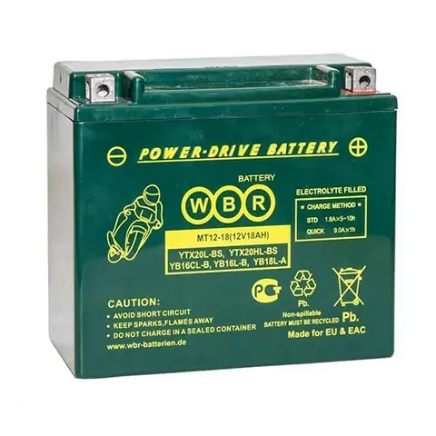 Аккумулятор WBR MT YTX20HL-BS 20 Ач 270 А, обратная полярность